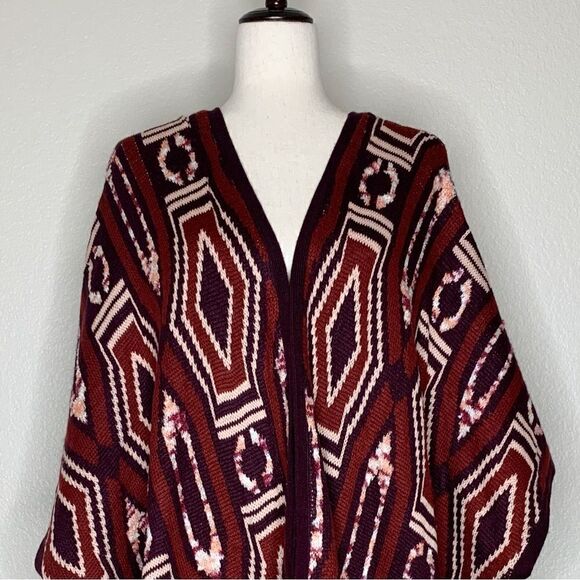 Mossimo Women’s Size L/XL Aztec Knit Oversized Open Front Cardigan - Picture 3 of 12